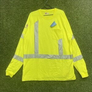 Drifire High Visibility Shirt Mens XLT Strongknit Flame Resistant Long Sleeve